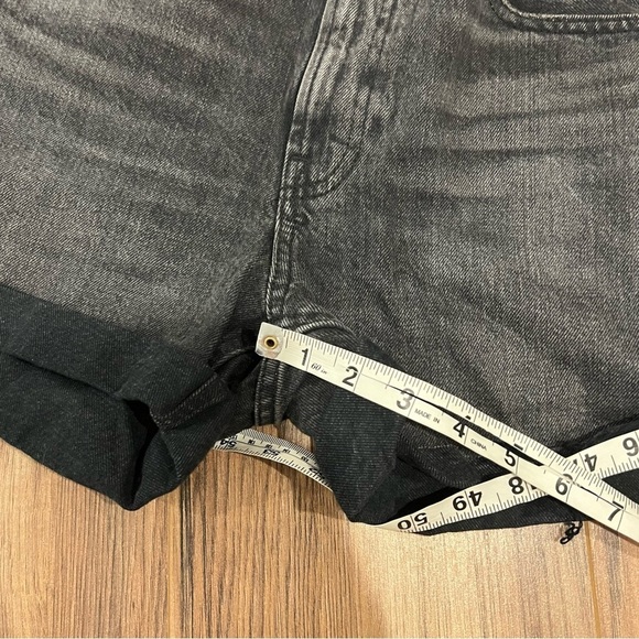 Everlane Womens The Denim Short Raw Hem Organic Cotton Washed Black - Picture 7 of 9